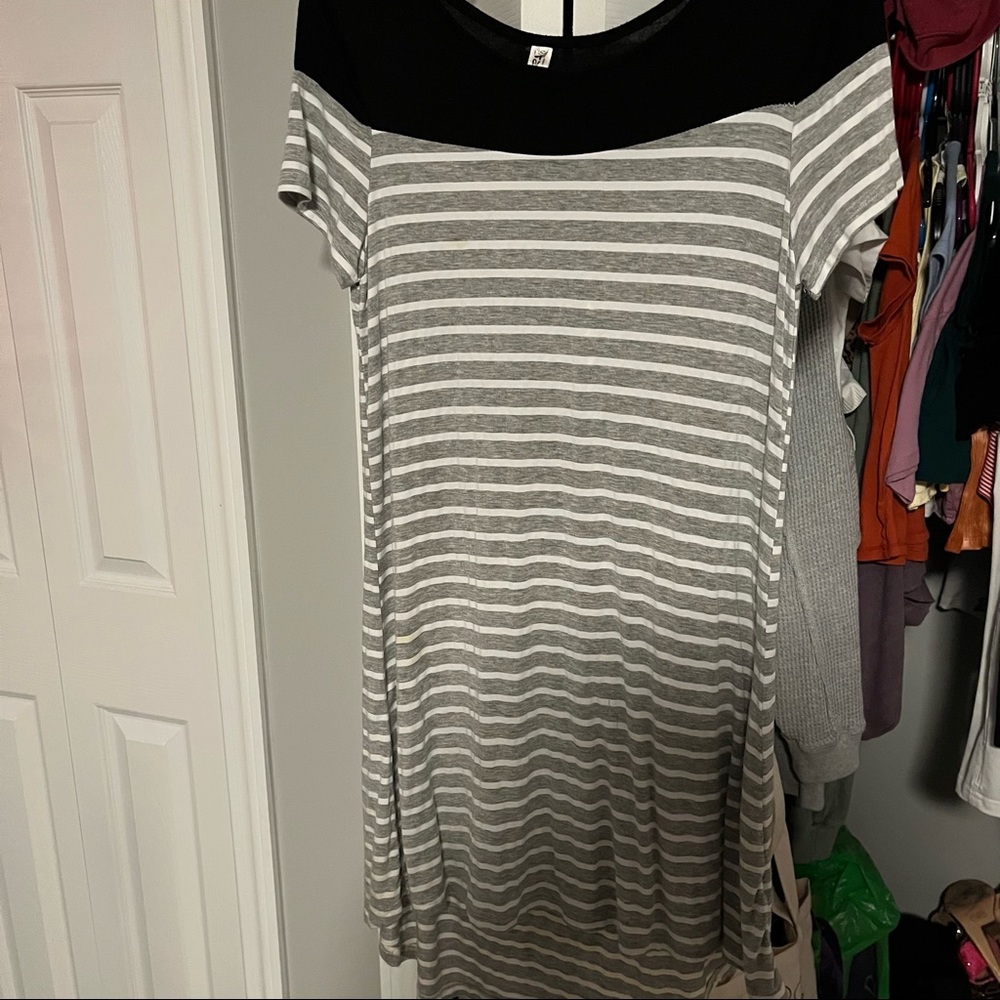 flowy striped dress